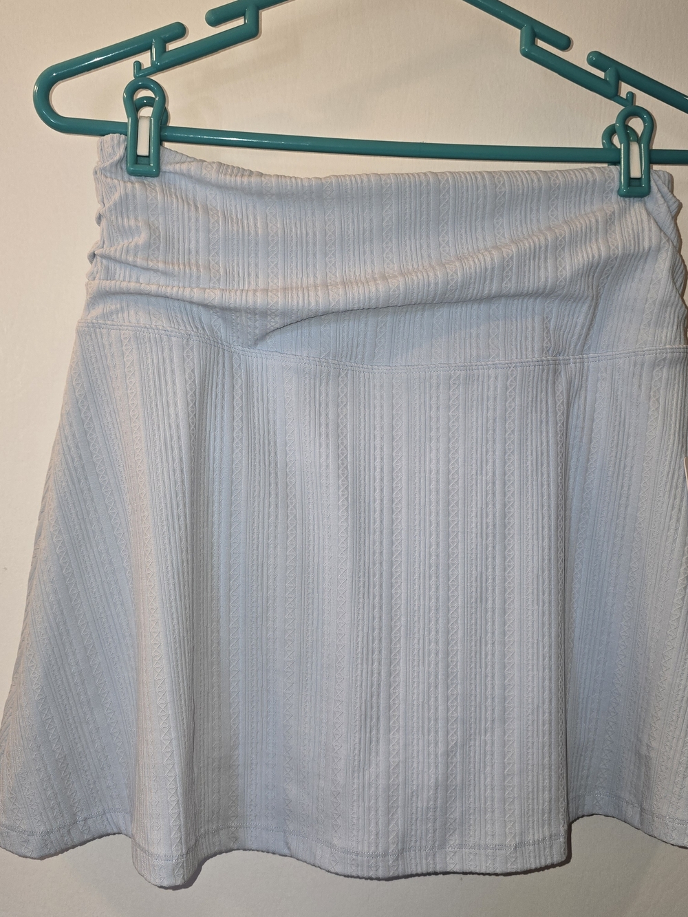 NWT Marika Light Blue Textured Skater Skort With Attached Shorts